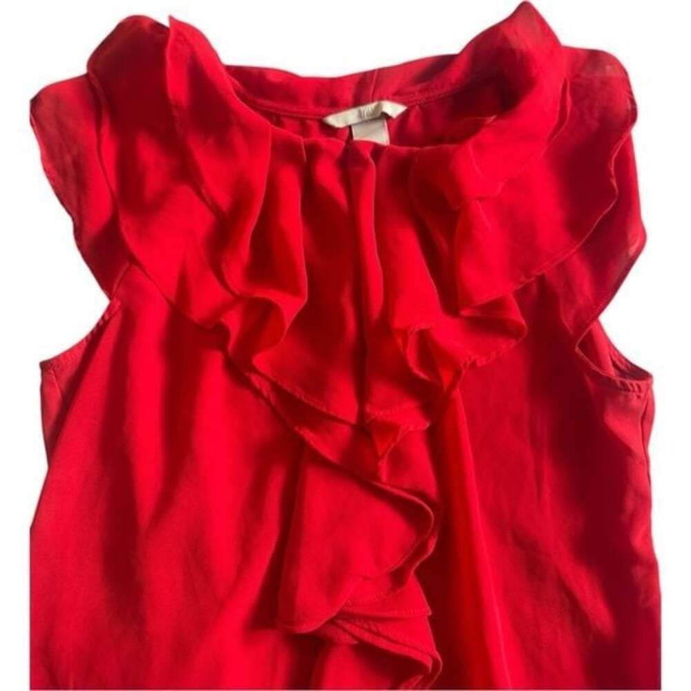 H&M Red Ruffled Blouse - Picture 3 of 8